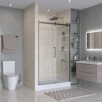 Душевая дверь BELBAGNO MARINO-2-BF-1-130-C-GM Душевая дверь BELBAGNO MARINO-2-BF-1-130-C-GM