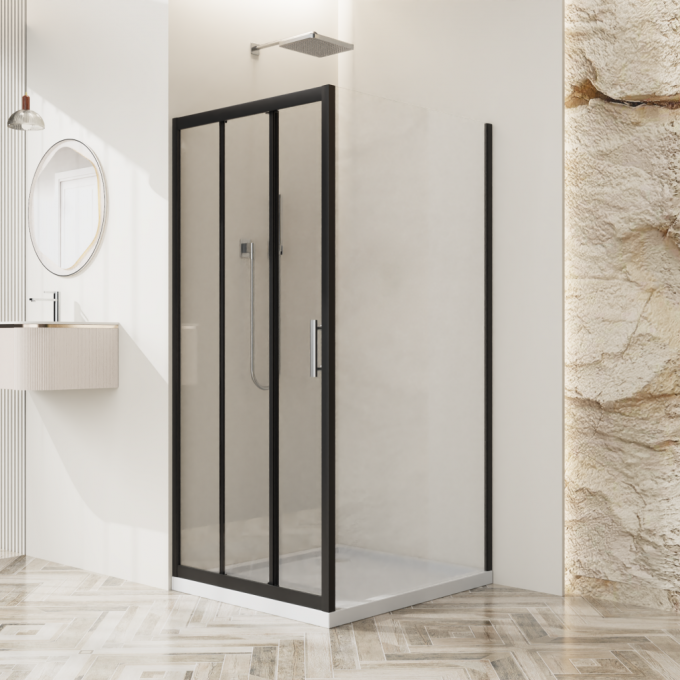 Душевой уголок BELBAGNO UNO-195-AHF-31-120/80-C-NERO