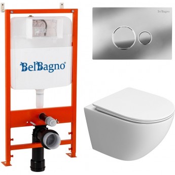 Комплект инсталляции BELBAGNO BB026 с унитазом UNO-TOR и клавишей смыва